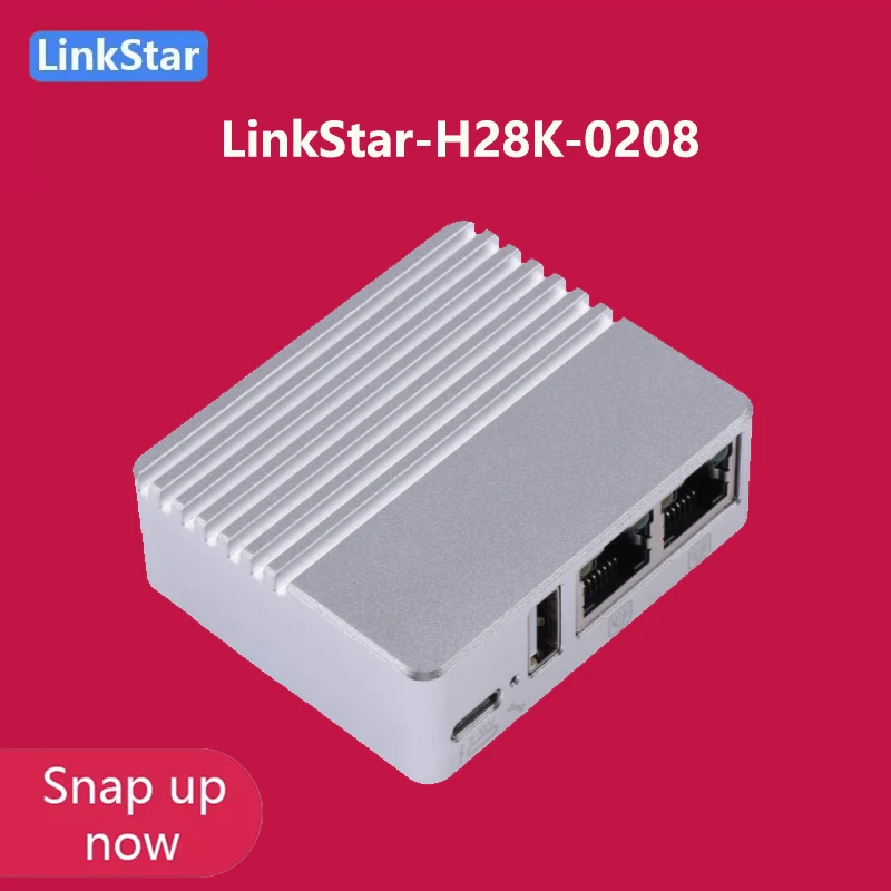 Seeed LinkStar-H28K-0208, 2GB RAM & 8GB eMMC, Quad-core, PCIE/RGMII Gigabit Port, Travel Router