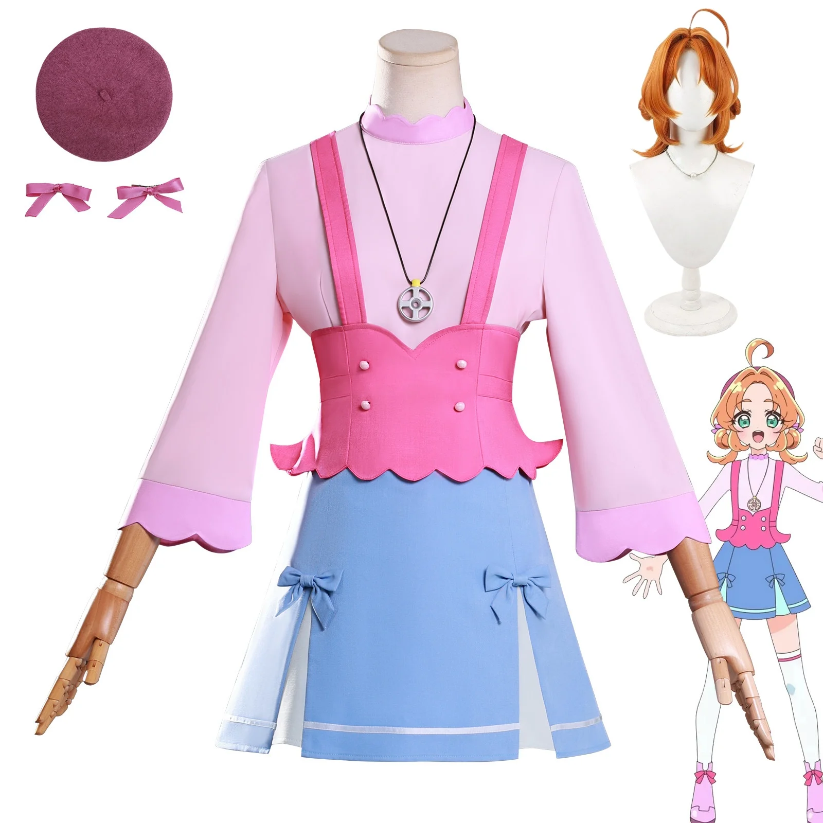 

Akechi Anna Cosplay Anime Star Detective Precure! Costume Wig