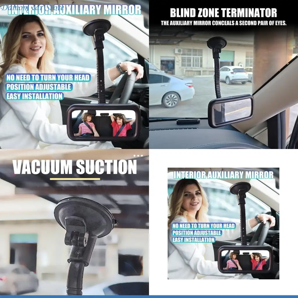 A2UC Mirror Eliminates Blind Spots During Lane Changes Wide Rearview Mirror