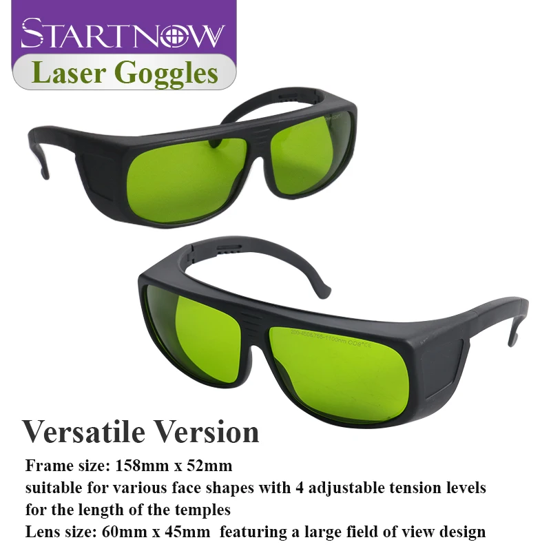 Startnow Laser Safety Glasses OD8+ CE Certified All-Around Series Glasses Work Safety Splash-Proof Goggles Dustproof