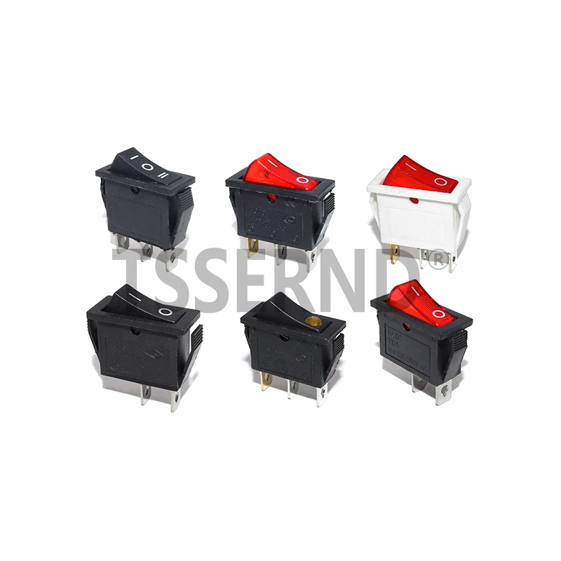 1PCS KCD3 Rocker Switch ON-OFF ON-OFF-ON 2 Position 3Pins Electrical equipment With Light Power Switch 16A 250V / 20A 125V AC