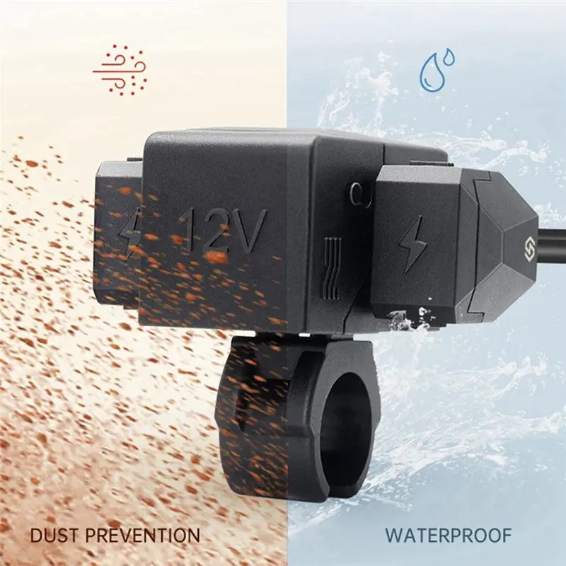 M93K-PD QC3.0 Motorcycle Charge 3-In-1 USB Type C Connector Battery Power Socket