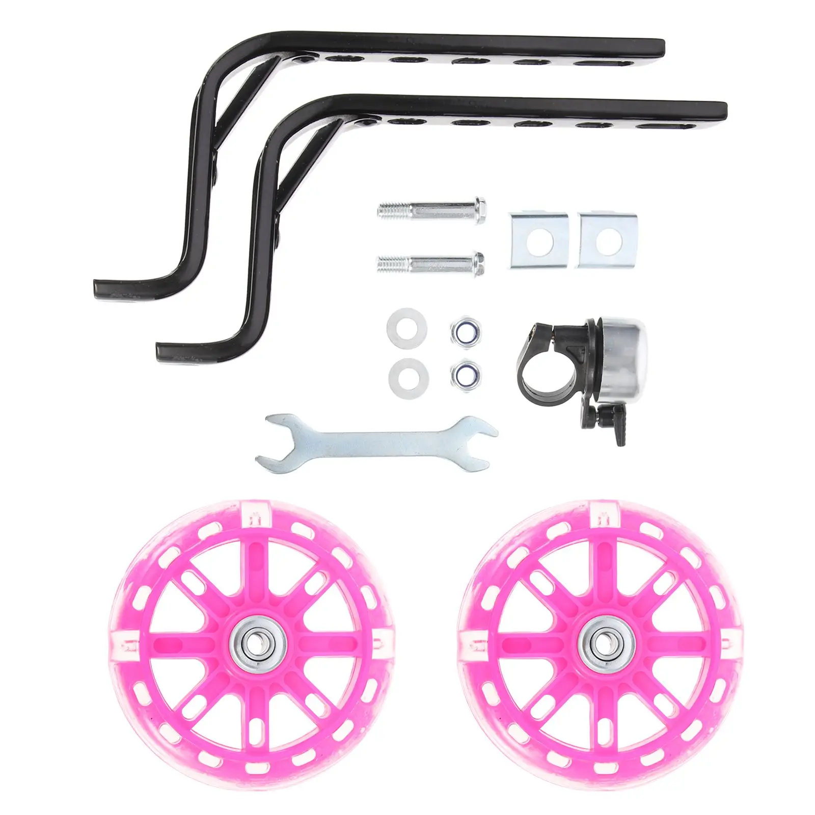 

Bicycle Training Wheels Metal Plastic Wear-resistant Kids Toddler Bike Slip-proof Noise-free Adjustable Riding