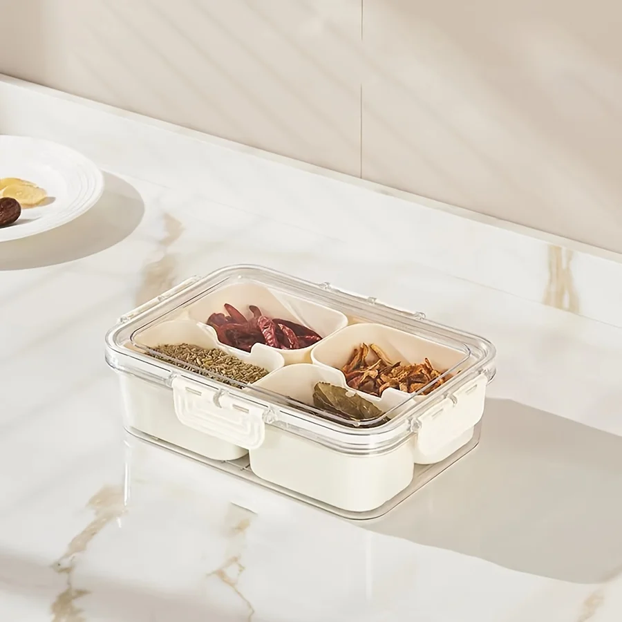 4Grid/8 Grid Snack Box Container, Draagbare Reizen Charcuterie Board met Deksel, Koelkast Voedsel Opbergdoos, Snack Organizer