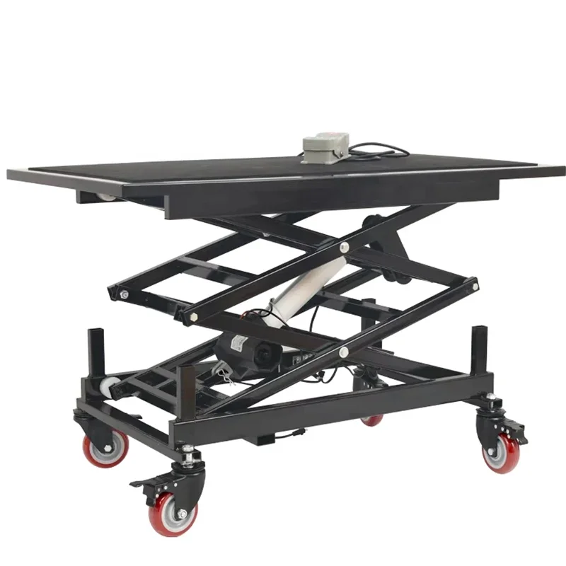 Electric Folding Lift Home Renovation Mobile Cart Lift Platform Electric Adjustable Stool Hydraulic Lift Stand