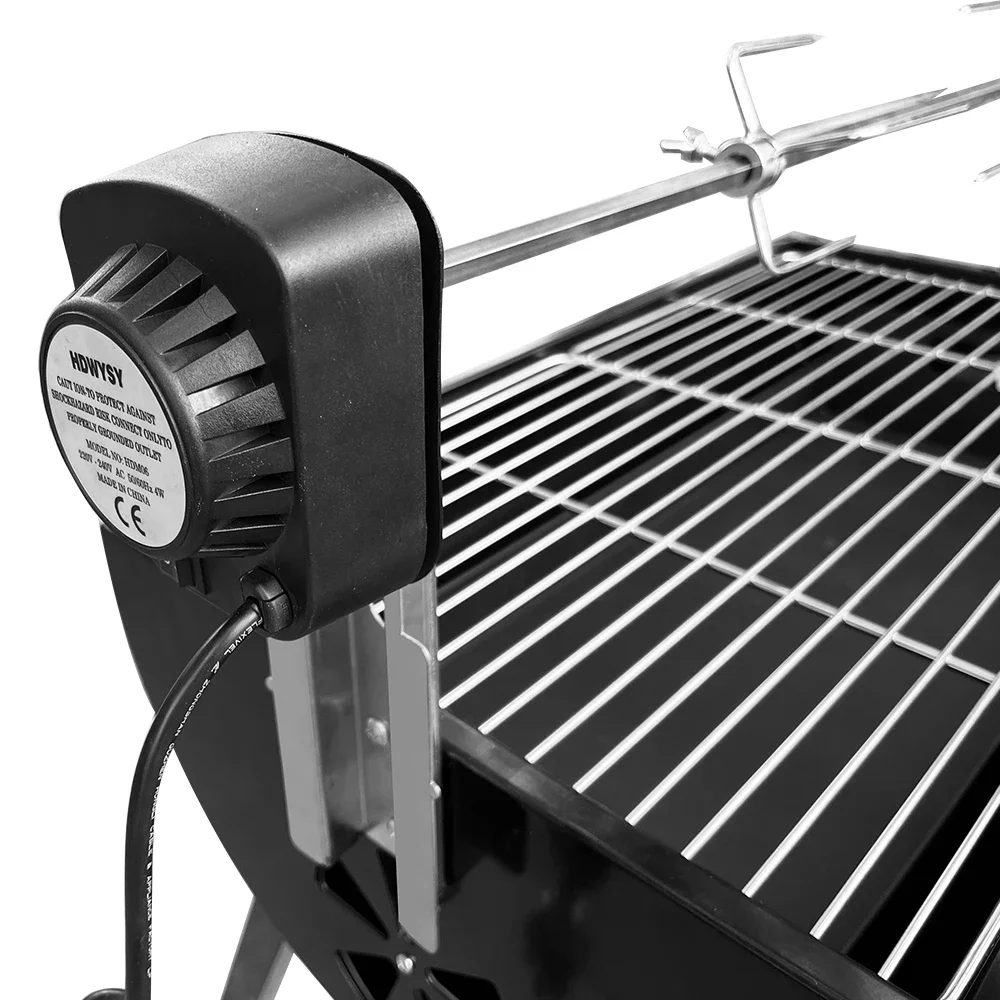 Charcoal Barbecue Automatic Rotisserie Grill Portable Pig BBQ Lamb Mini electric Charcoal Spit Roaster with Rotisserie