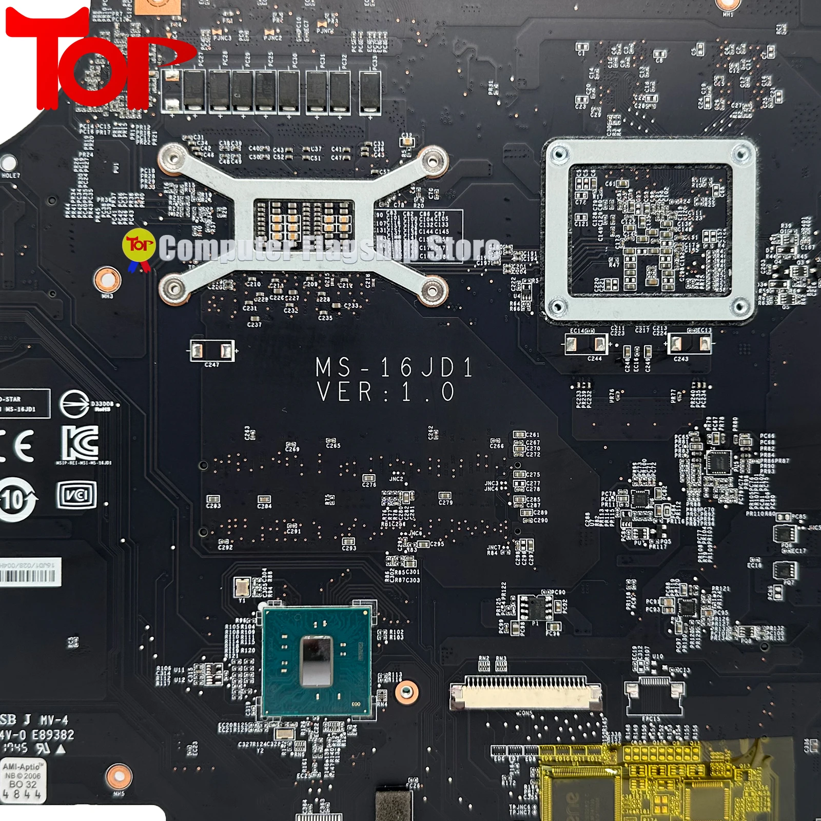 Imagem -05 - Laptop Motherboard para Msi Ms16jd1 Ms-16jd Pl62 7rc Gv62 I57300h I7-7700h Mx1502g Mainboard 100 Testado Transporte Rápido