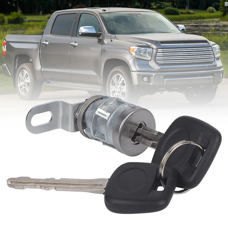 

Автоматический цилиндр замка задней двери с 2 ключами для Toyota Tundra 2014-2019 Tacoma 2016-2018, цилиндры замка задней двери багажника 69055-0C030