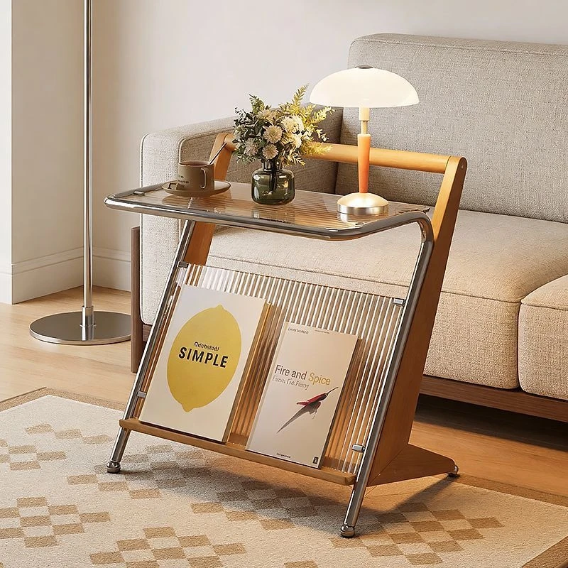Medieval style small coffee table household living room small apartment sofa edge few non-solid