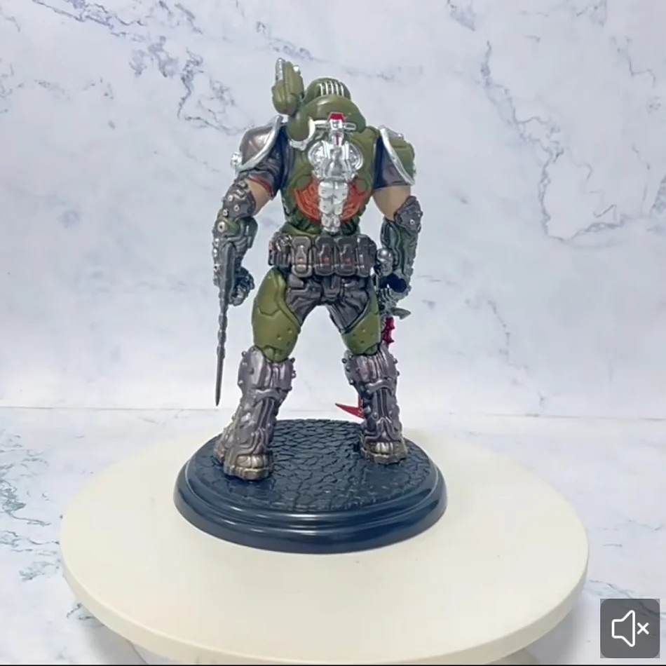 Doom Eternal Doom Slayer Arkham Action Figure Collectible PVC Game Character Model Desktop Ornament Toy For Game Collectors view 6