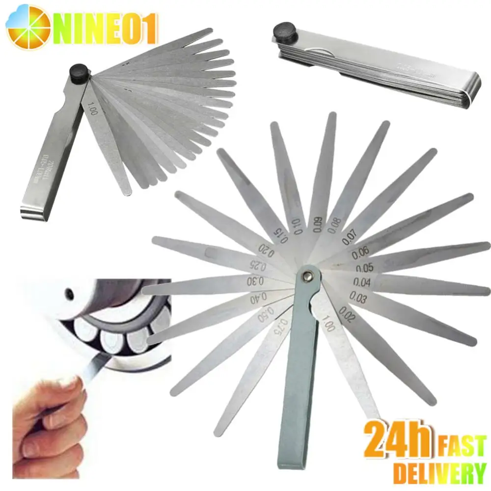 Feeler Gauge Métrico Gap Filler Gauge Conjunto Válvulas Folhagem de Válvulas Vela de Faísca Gap para Medição Probe Gap Ferramenta de Análise de Medição