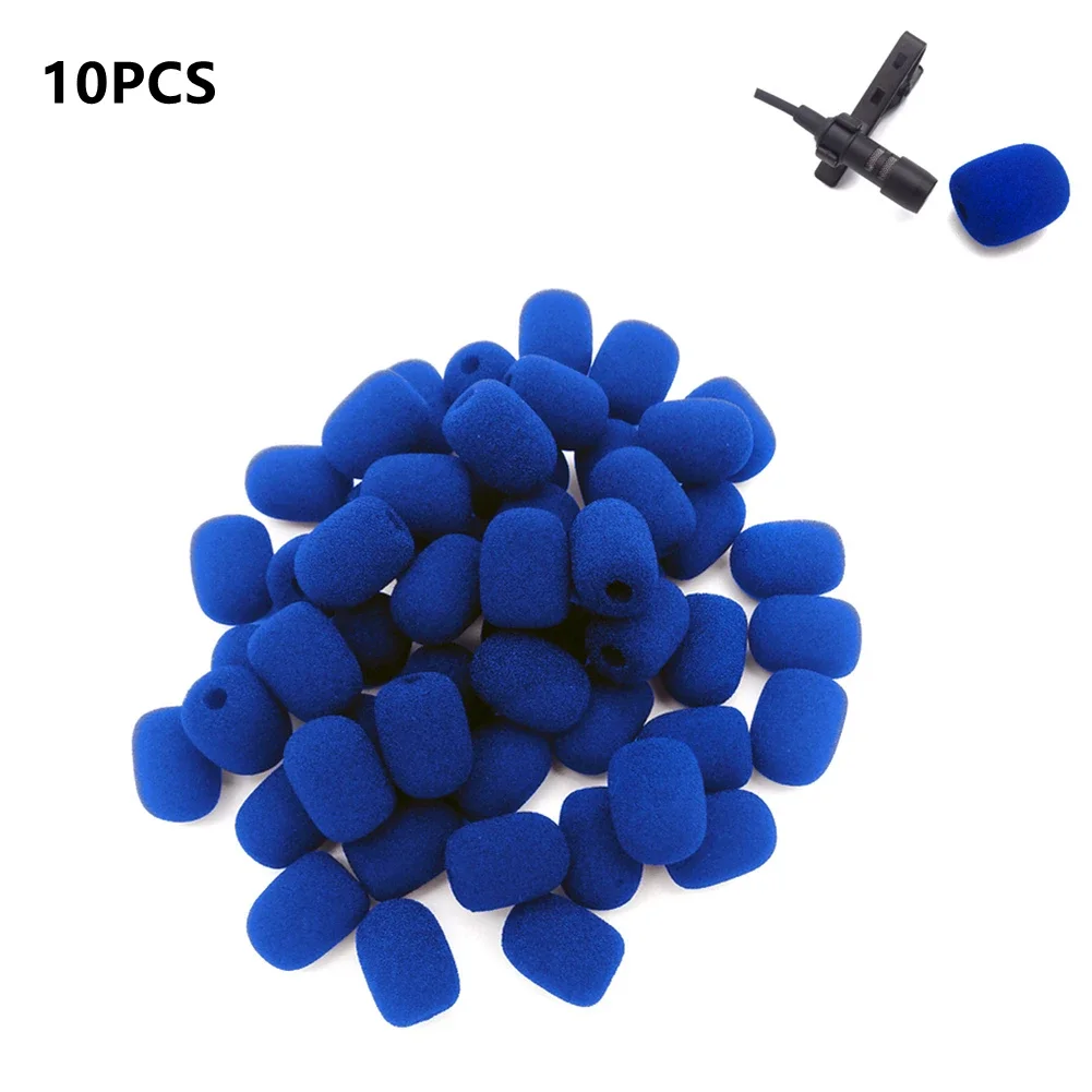 For Mic Headset Microphone Cover Foam Headset Microphone Mini Replacement Windscreen Accessories Cover Sponge Tools 10pcs