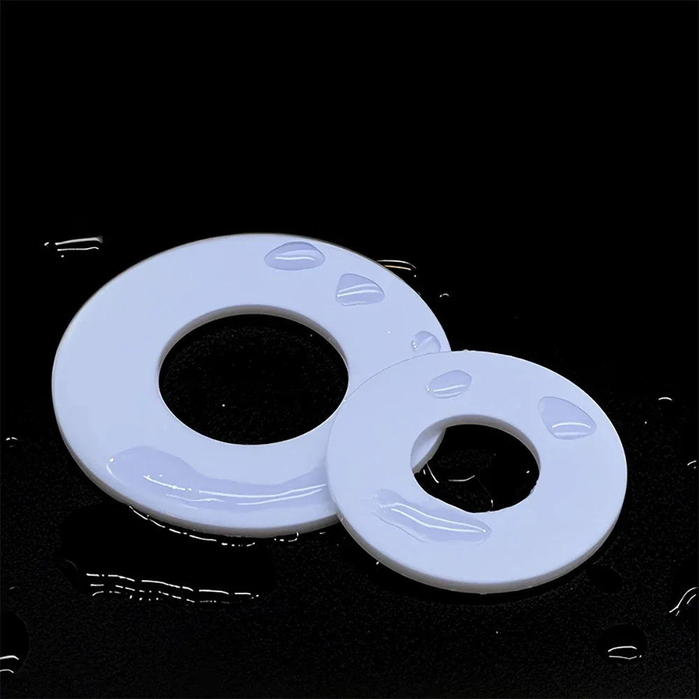 TH2-3mm OD 8.5-102mm  ID 3-82mm White PTFE Gasket Sealed Corrugated Gasket Resistant High Temperature Acid & Alkali Gauge Gasket
