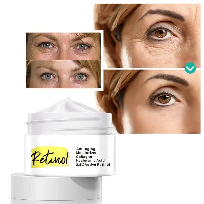 Actieve Retinol Gezichtscrème Anti Rimpel Gezichtscrème Collageen Hyaluronzuur Krimpen Poriën Verstevigende Crème Verbeteren