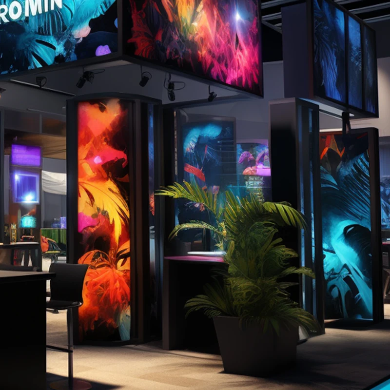 Marco de aluminio independiente, retroiluminación de doble cara, pantalla Led para conferencias, cabina de comercio personalizada, pancarta de marca