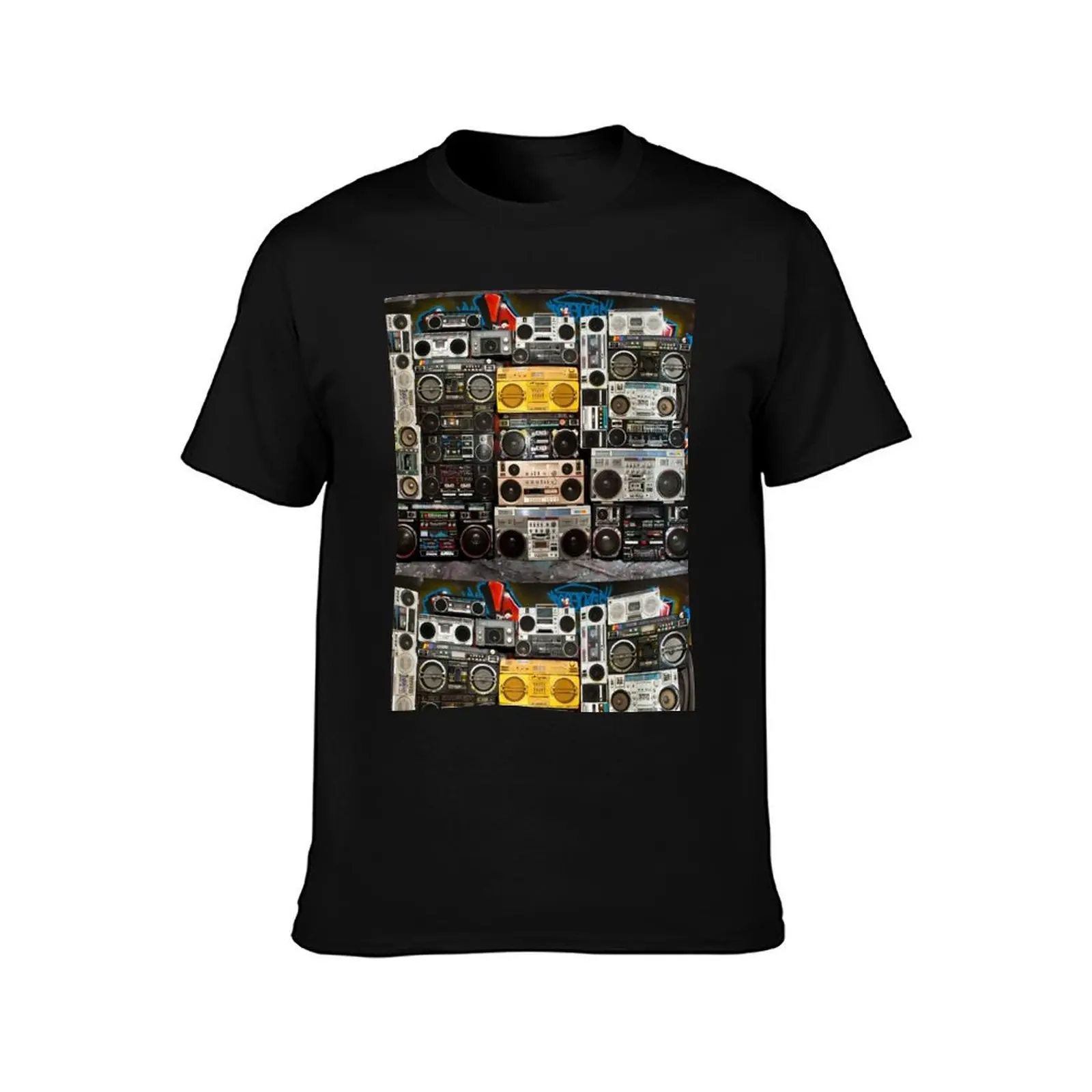 Wall Of Boomboxes T-Shirt graphic t shirt vintage customizeds funny t shirts men