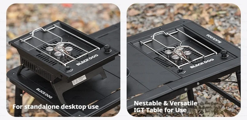 BLACKDOG IGT Einbau-Gasherd mit fünf Brennern, Desktop-Einbau-Doppelzweck-Herd, 7200W Leistung, für Outdoor-Camping und Picknick, Multifunktionsherd – Detail 5