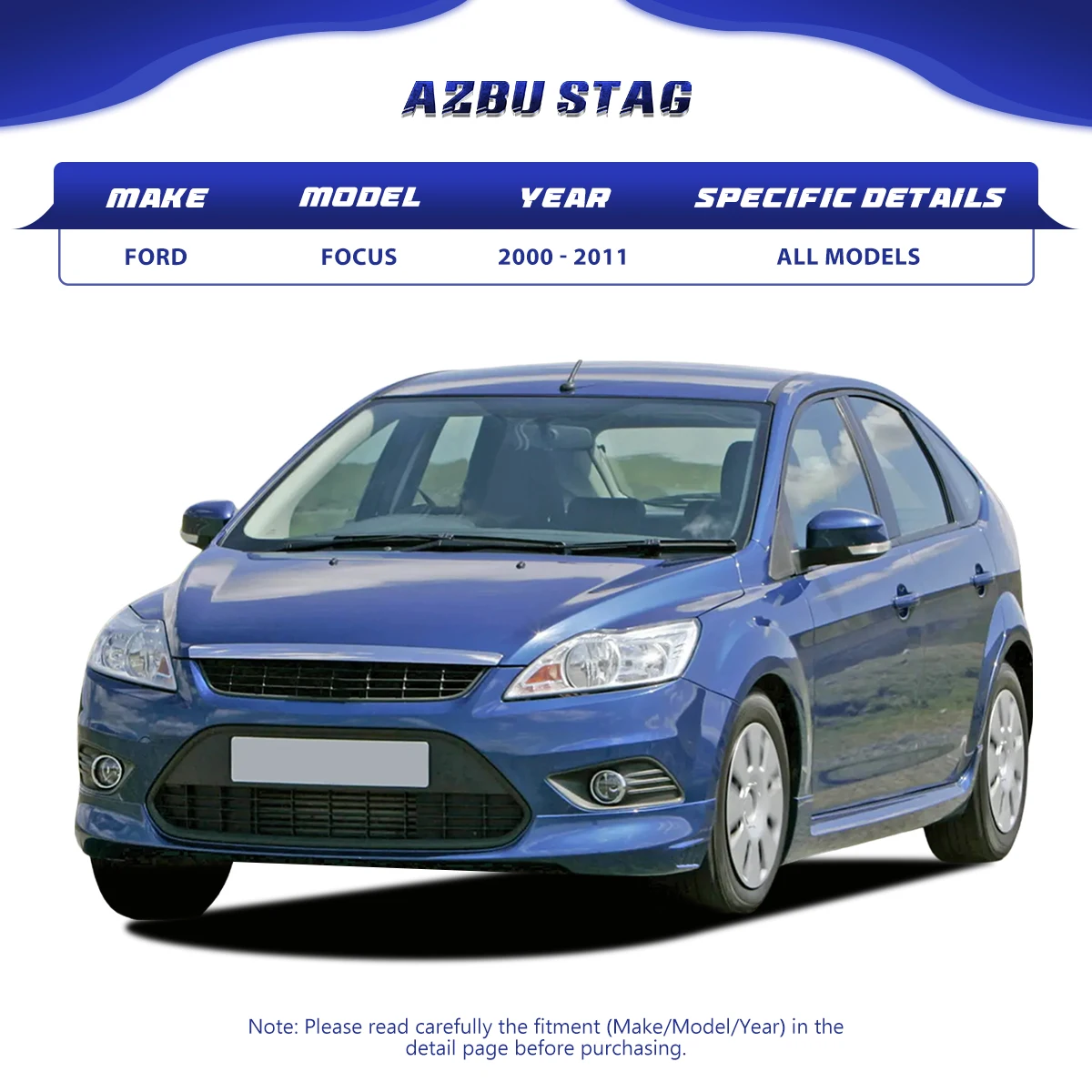 AzbuStag 2Pcs Front Left Right Stabilizer Bar End Link Suspension Kit for FORD FOCUS 2000 2001 2002 2003 2004 2005 2006-2011