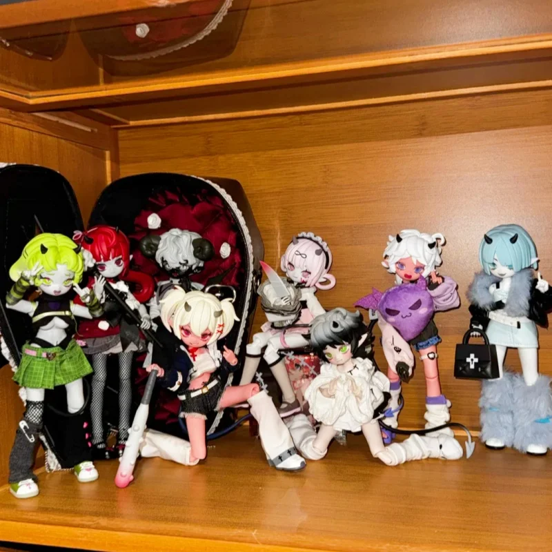 Neue Cooze 1/8 Bjd Teufel Hörner Blind Box Bewegliche Puppe Ornament Exquisite Spielzeug Gemeinsame Mobilität Kreative Desktop Sammlung Spielzeug