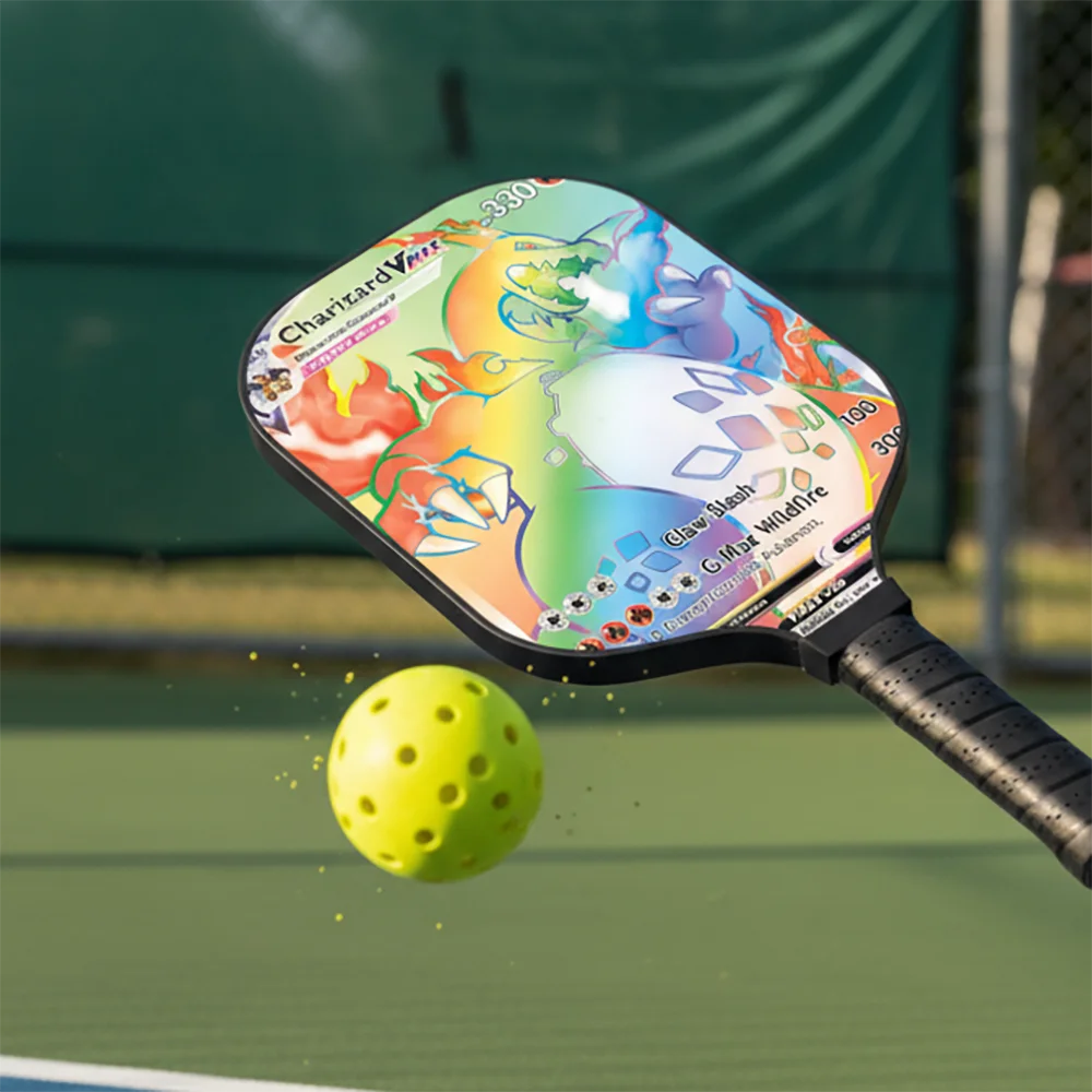Animes Figure Style Unique Charizard Pokemon Pagaie de Pickleball en fibre de carbone et fibre de verre - Professionnel/Intermedié/ Démarreur