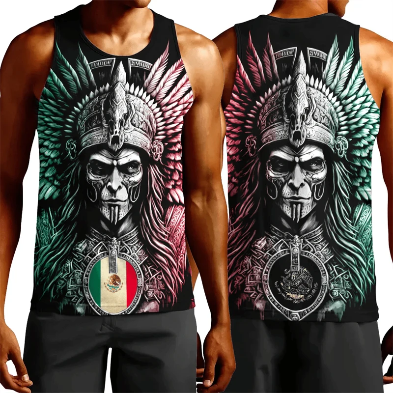 Tank Top Grafis Bendera Meksik - Mens Fashion Mexico ulasan dan harga