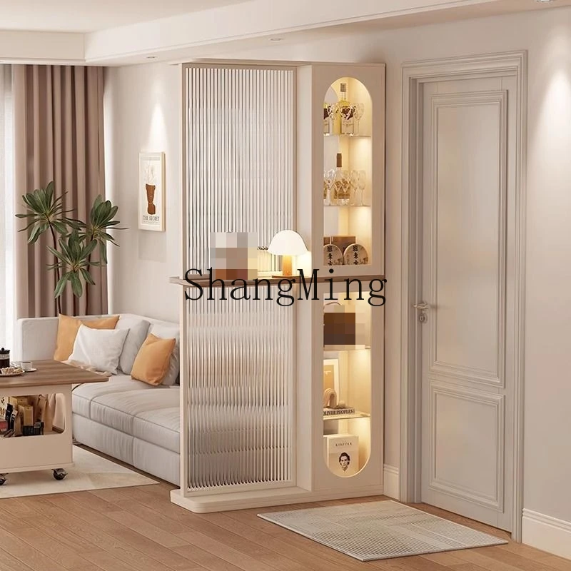 

SM household screen partition cabinet living room entrance hall cabinet solid wood storage cabinet double sided