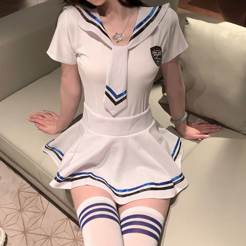 

Sexy lingerie and pure JK student outfit sailor uniform seductive and passionate lingerie set Erotic lingerie sexy women's hot