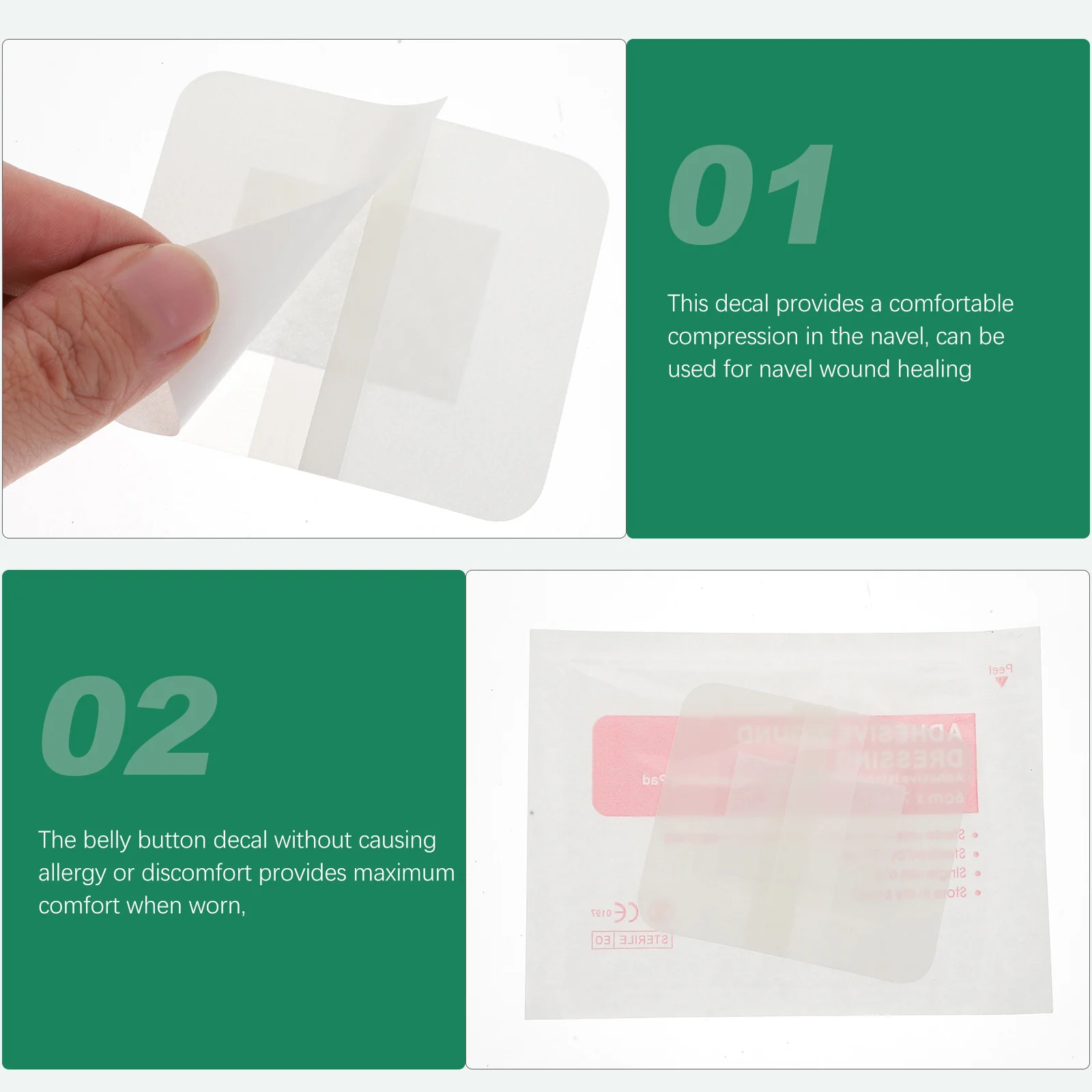 

10 Pcs Baby Navel Patch Waterproof Disposable Newborn Belly Button Stickers Umbilical Breathing Safe Skin Friendly Health Care