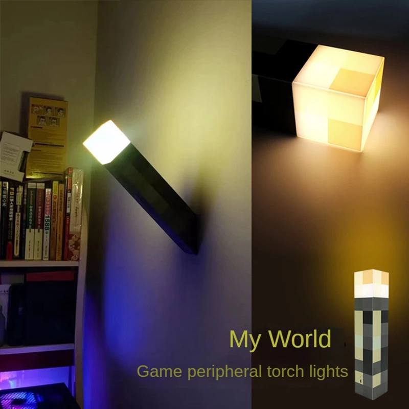 

Wall Night Light Torch Building Block Lamp Torch Rechargeable Night Light Kids' Toys Atmosphere Decoration Night Light