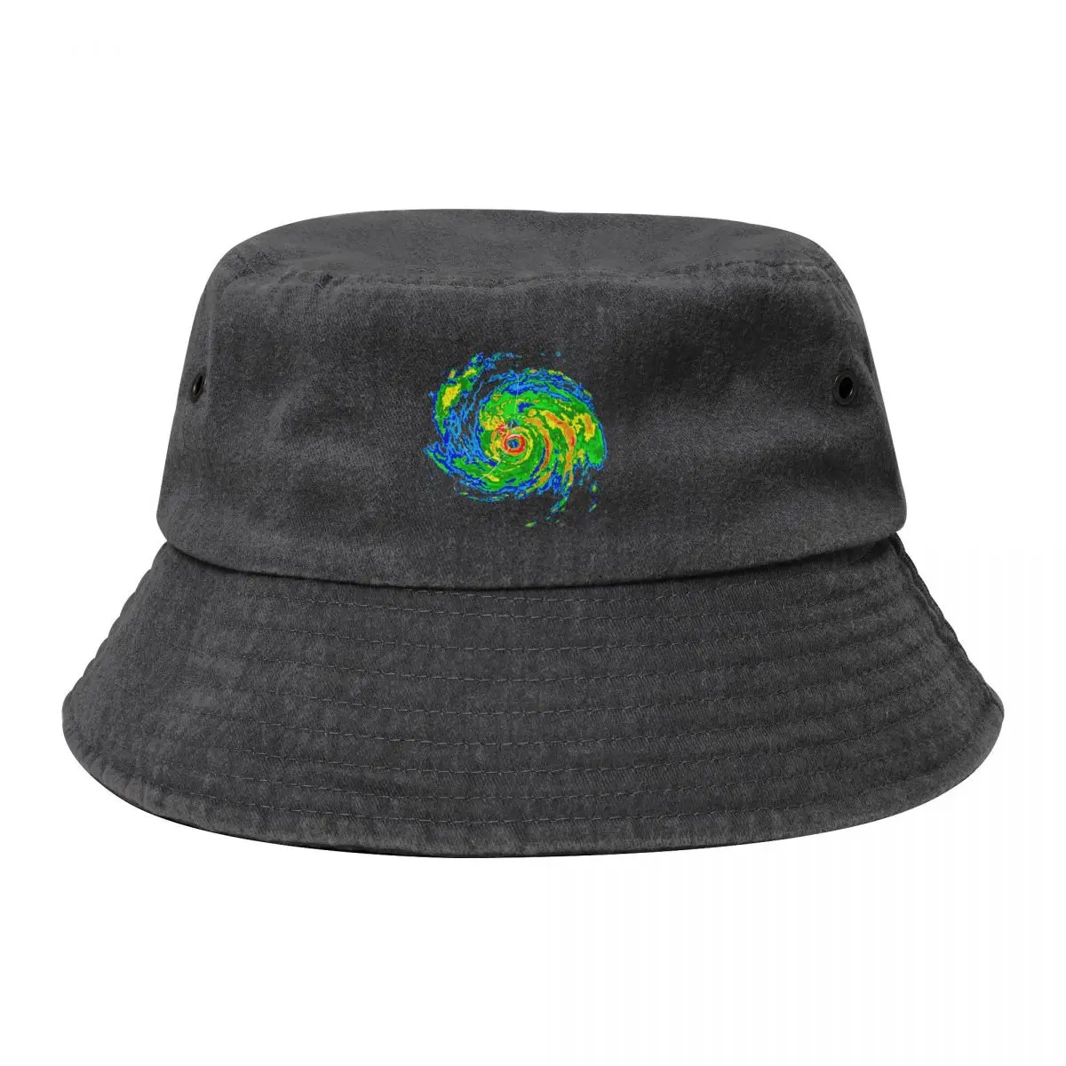 Hurricane Andrew Colorized Radar Bucket Hat Snapback Cap Icon Cosplay Girl Men's