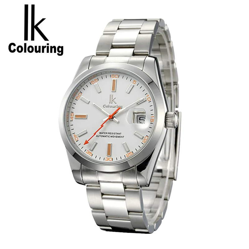 IKcolouring New Men\'s Mechanical Watches Stainless Steel Waterproof Automatic Watch Relogio Masculino