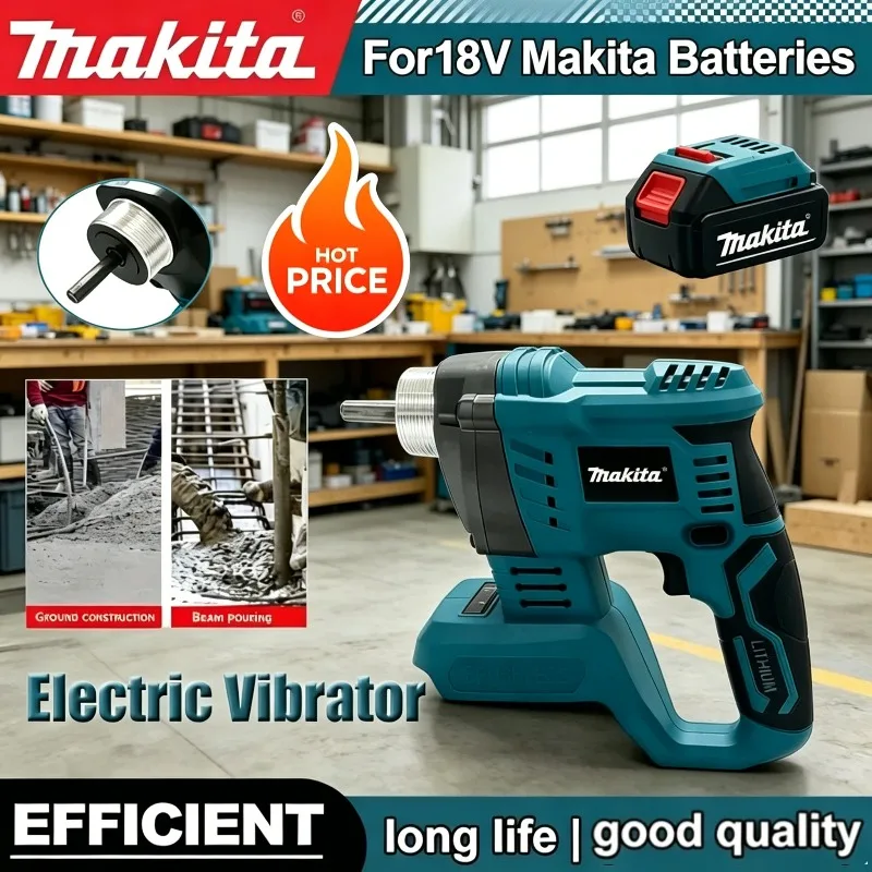 makita-high-power-mixing-cordless-electric-concrete-vibrator-concrete-compactor-concrete-brushless-power-tool-for-18v-battery
