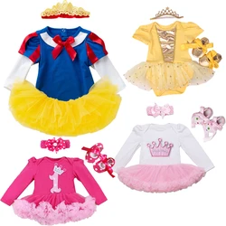 Baby Girl Clothes Cartoon Newborn BABY Girl Costume Romper Baby Clothes Girls Dress Set 3Pcs Bebe Clothing Infant Dress for Girl