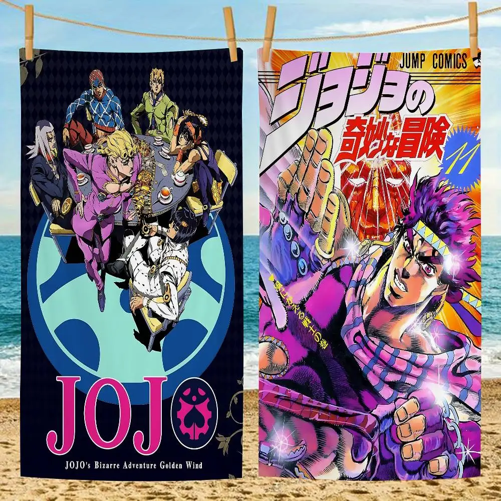 Adventure Anime Jojo Bizarre Adventure Anime Beach Swimming Towel Soft Absorbent Washcloth Children's Gifts for Kids Travel