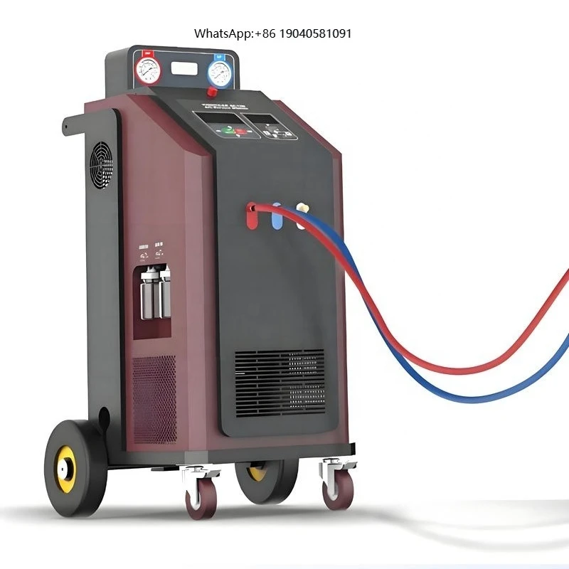AC100 Automotive AC Refrigerant Recovery Recharge and Flush Machine Integrated Flush and Oil Change for R134a or R1234yf Systems
