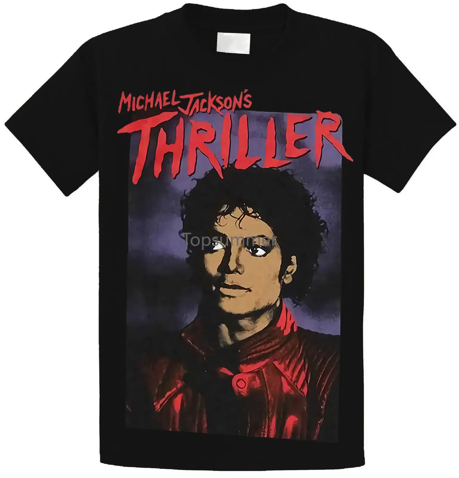 Michael Jackson T Shirt Thriller Close-Up 100% Old Skool Hooligans Printed Men T-Shirt Short Sleeve Funny Tee Shirts