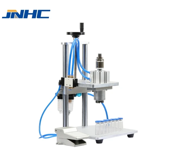 

Semi-Automatic Pneumatic Capping Machine For 13mm 20mm Glass Bottles Metal Plastic Paper Engine Bearing For Beverage Chemical