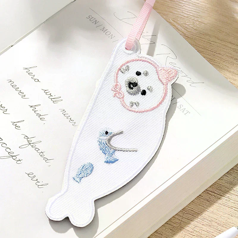 Cute Animal Bookmarks Cloth Bookmark Aesthetic Book Page Holder Stationery Reading Accessories