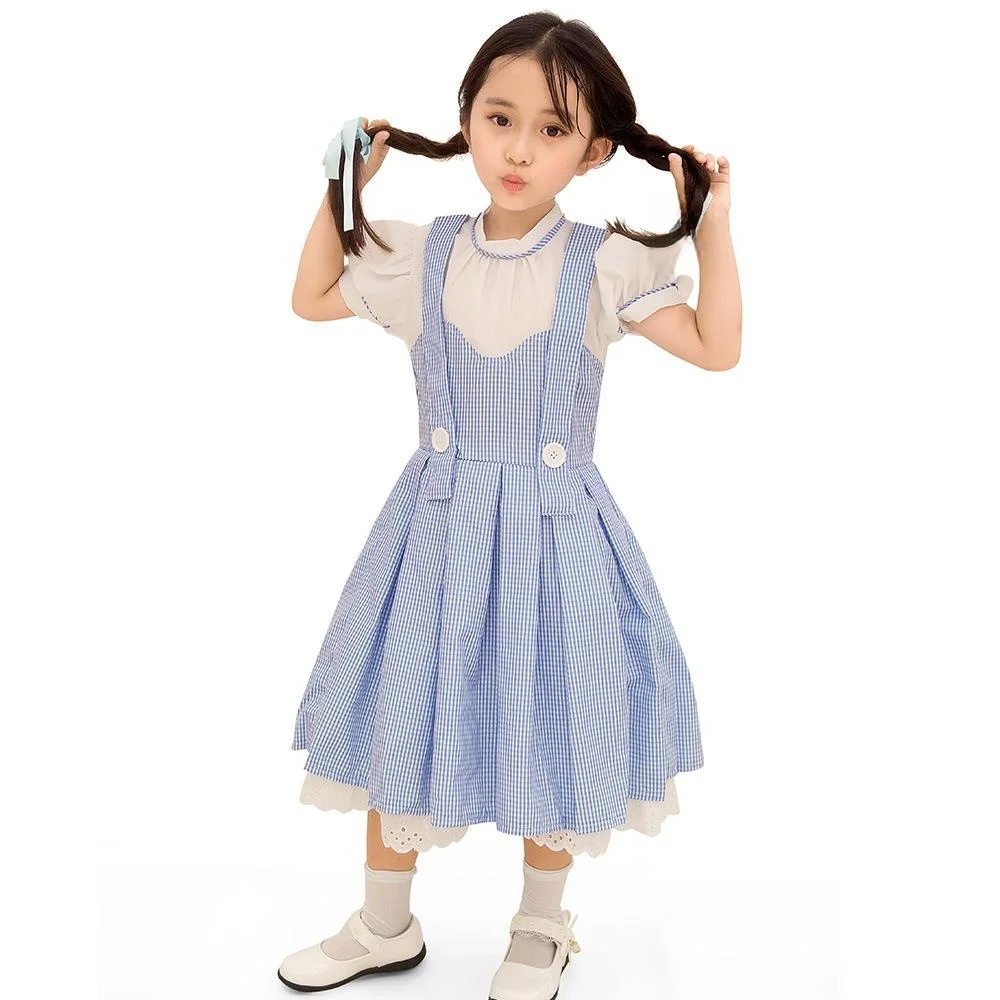 loween Alice een Gingham Dr Cosplay Women's Clothing Parent-Child Matching Outfit Fairy T Themed Par Wear