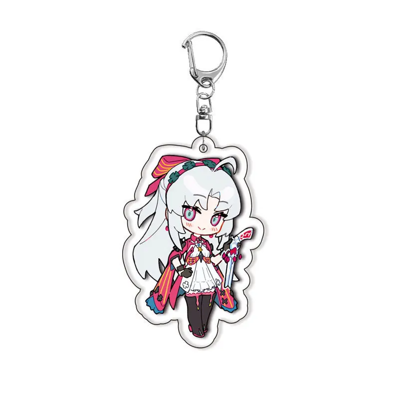 Wuthering Waves Acrylic Keychain Q Version Cute Cartoon Characters Cartethyia Phoebe Sanhua Student Backpack Pendant Accessories