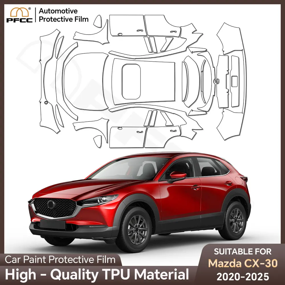 

For Mazda CX30 CX-30 2020-2025 Paint Protection Film Self-Healing Bra PPF Body Sticker Accessories Anti-Scratch Resistant
