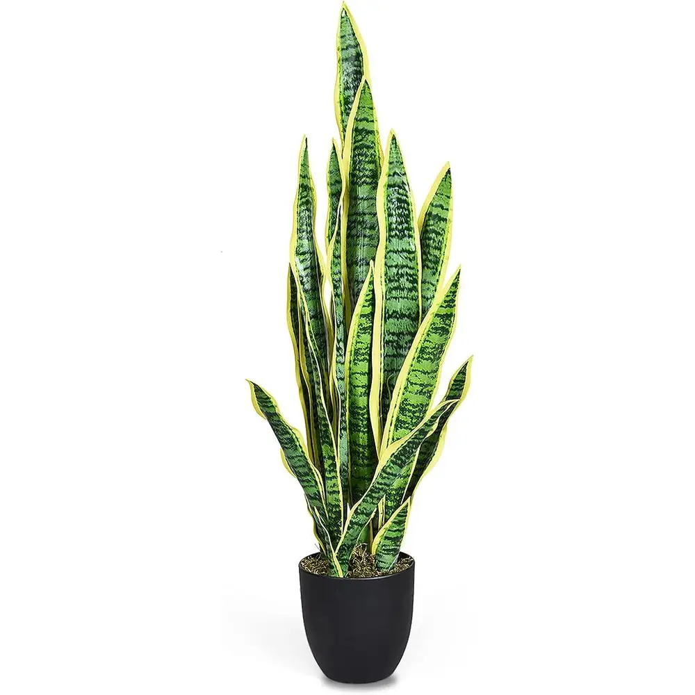 

Искусственное растение сансевиерия в горшке, 36 дюймов высотой, с 6 стеблями и 20 листьями, для декора гостиной и офиса