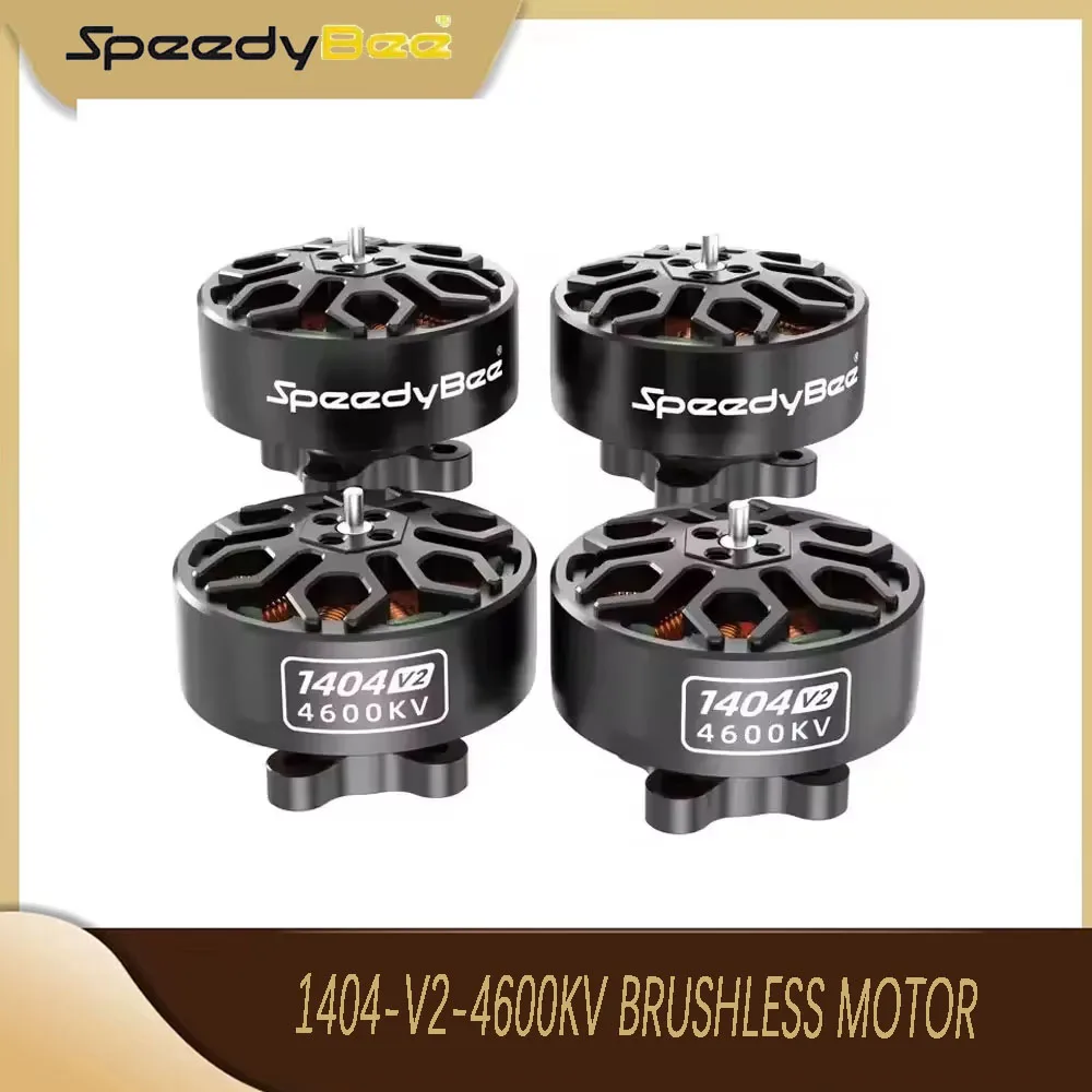 

SpeedyBee 1404-V2-4600KV Бесщеточный двигатель Вал 1,5 мм 9N12P 4S-Lipo Надежный для 2,5-дюймового 4-дюймового квадрокоптера Bee25 2,5-дюймового FPV-дрона