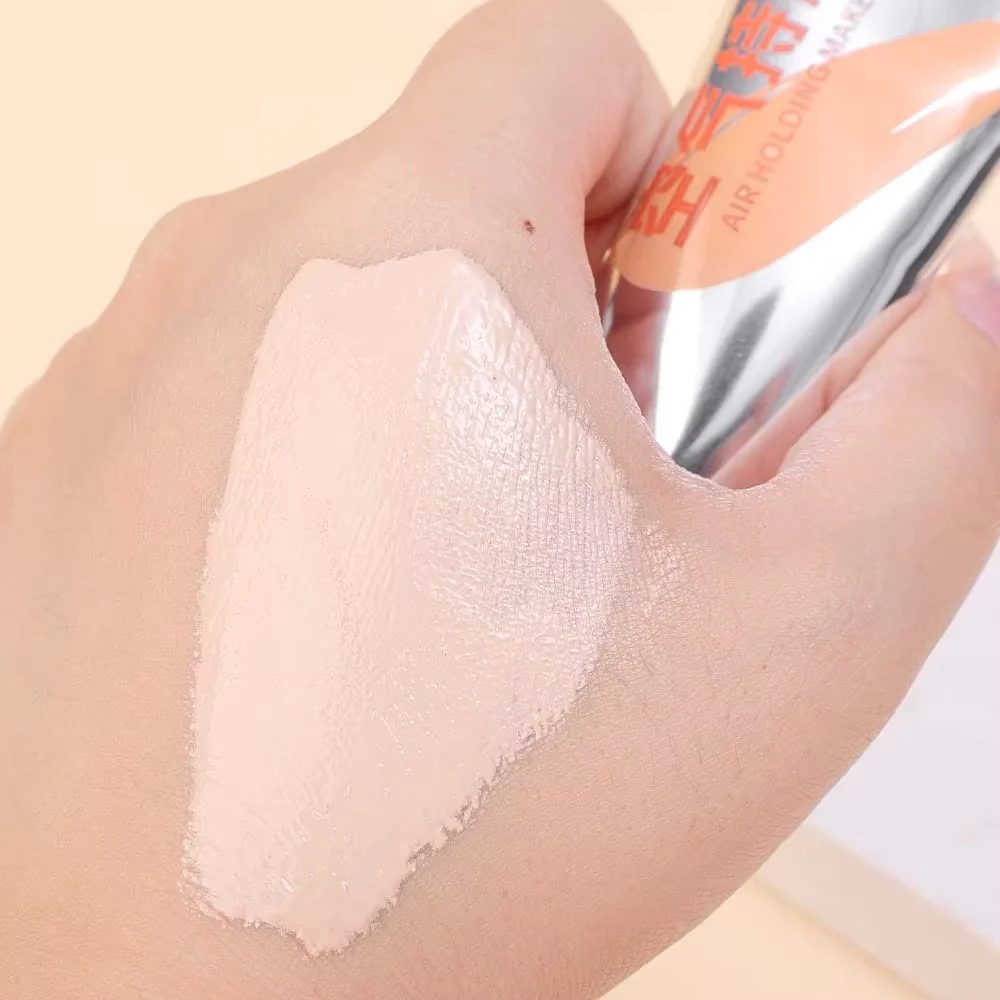 30g Waterproof Liquid Foundation Face Makeup Base Moisturizing Invisible Pore Concealer BB Cream with Brush Korean Cosmetics