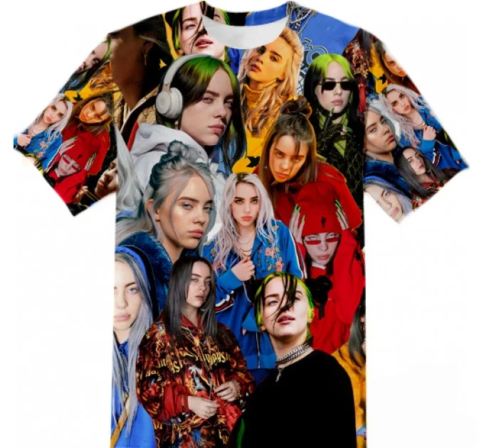 Camiseta Unisex con Estampado de Billie Eilish 2026, Top con Patrón Estético Y2K, Top Informal de Estilo Urbano, Ideal para Combinar en Familia