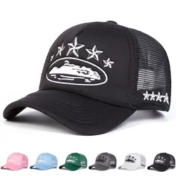 Unisex Pentagram Personality Embroidery Baseball Net Caps Spring and Summer Outdoor Adjustable Casual Hats Sunscreen Hat