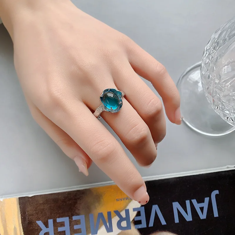 

Стерлингового Серебра 925, круглые регулируемые кольца с цирконом для женщин, кольцо для свиданий, свадебные дизайнерские украшения, женские аксессуары, ювелирные изделия