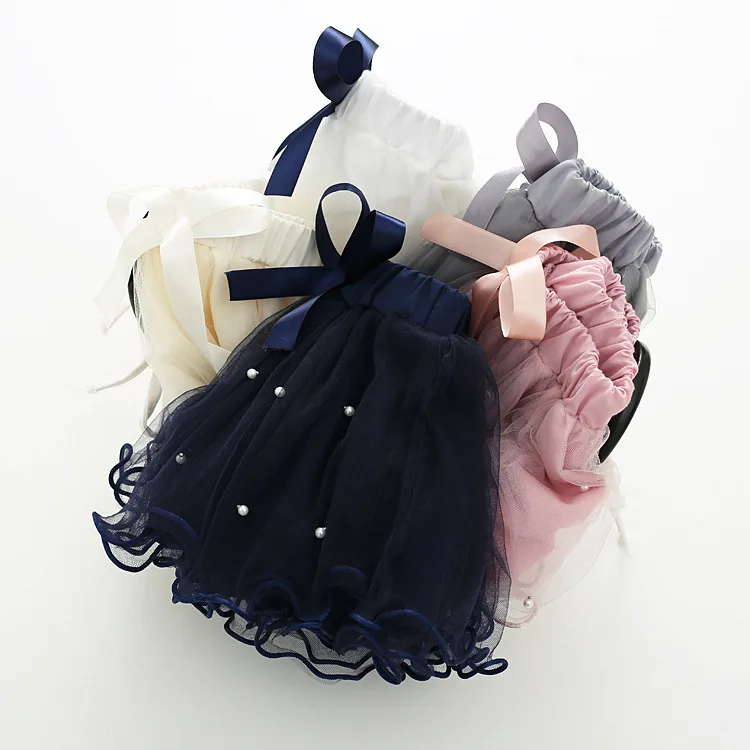 Korean Version of Children's Clothing Girls' Mesh Tutu Skirt Children's Baby Girl Beaded Skirt Short Skirt
