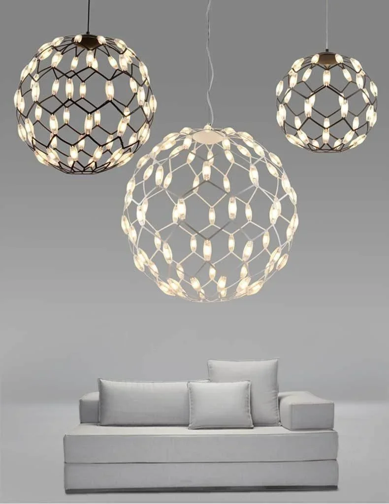 

Скандинавский круглый светодиодный подвесной светильник, современный простой современный простой креативный ресторан, кофейня, торговый центр, инженерная люстра