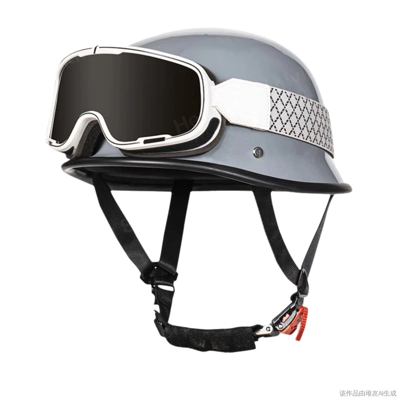 

Casco alemán Retro para motocicleta, medio crucero